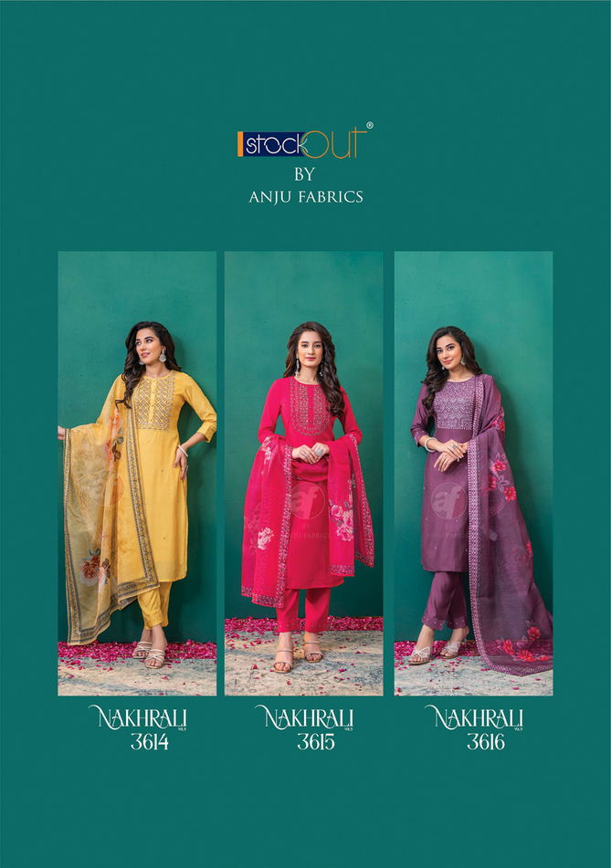 Nakhrali By Af Modal Silk Hand Work Designer Kurti With Bottom Dupatta Wholesale Market In Surat